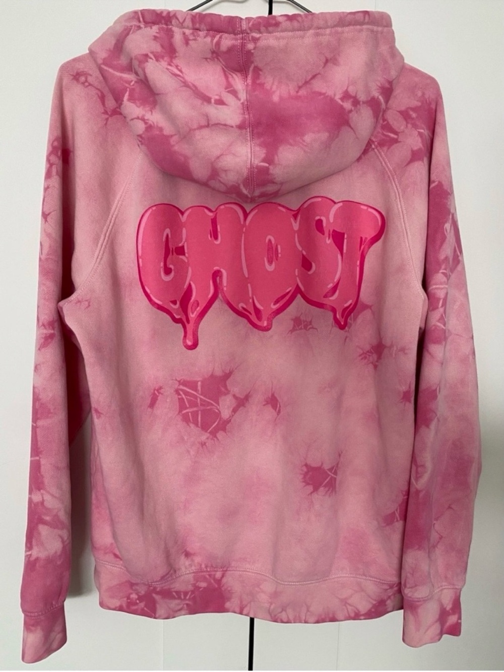 Rare Ghost Lifestyle Limited Edition Bubblicious Hoodie Pink Tie Dye Medium